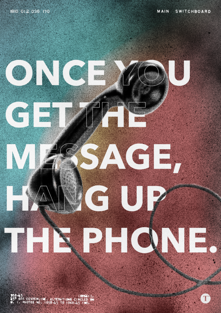 if you get the message hang up the phone meaning